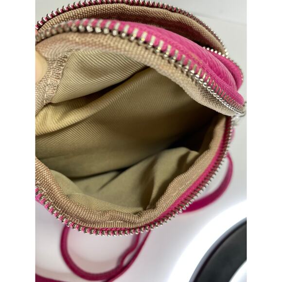 GENUINE LEATHER BORSE IN PELLE small fuchsia crossbody bag made in italy - Picture 3 of 8